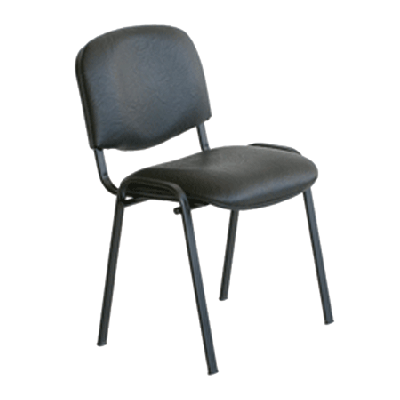 Customer chair ISO 2, 040761 / black PVC + black construction