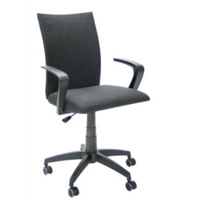 Office chair CLAUDIA with armrests, 27932 / max120kg / black fabric + black
