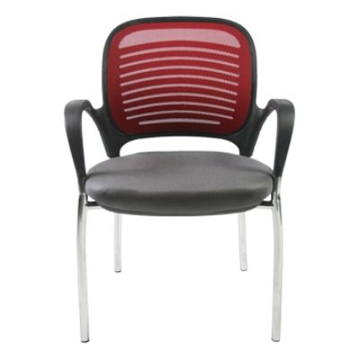 Customer chair TORINO, 27707 / gray-red