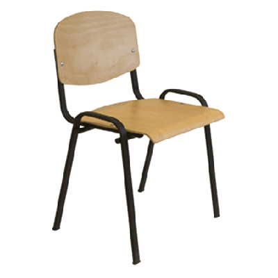 Customer chair ISO 2 plywood, 075145 / natural-black