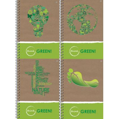 Notebook A6 80 sheets, spiral binding, square, Eco, Interdruk