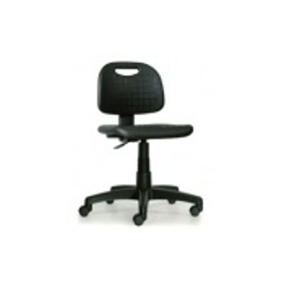 Office chair MEMPHIS, H45-57cm, with wheels / black polyurethane + black