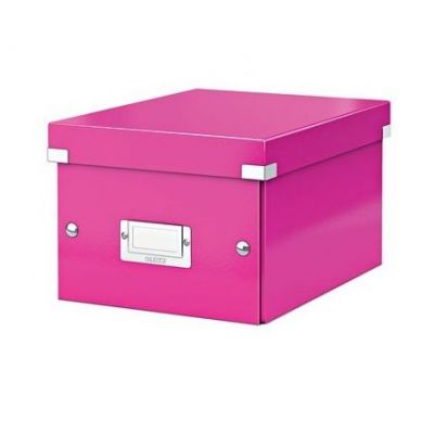 Hoiukarp kokkupandav Leitz WOW Click&Store roosa, Small 220x160x282mm (A5), lam.kartong