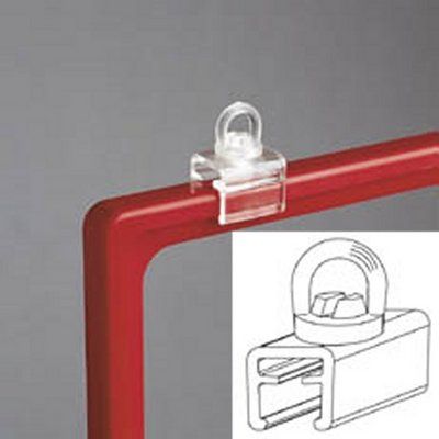 HL Frame suspension bracket with loop LP-CL / transparent, pair