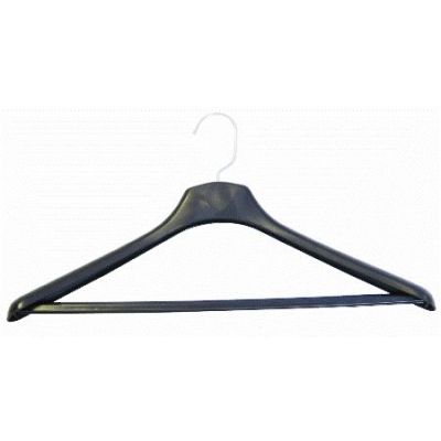 Hanger 11-098S-S, black plastic