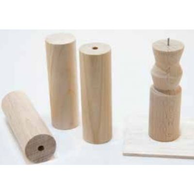 Set of wooden parts for machine tools, round blanks 30x90mm, beech, 30 pcs. in the set