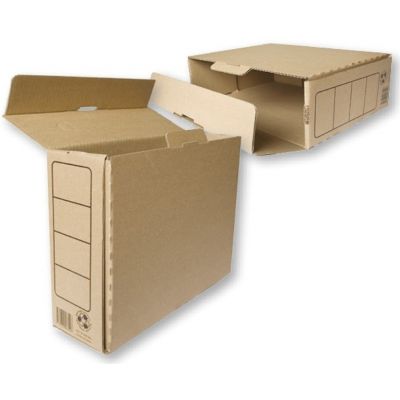 Archive box A4 8cm, 335x248x 82mm, cardboard brown, SMLT