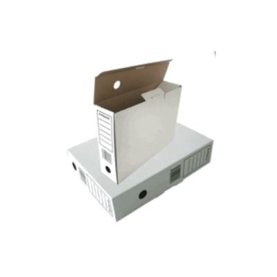 Archive box A4 8cm, 340x250x80mm, cardboard white, SMLT