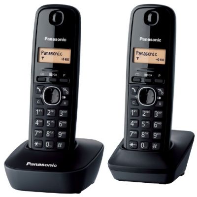Telefon Panasonic KX-TG1612FXH tume, 2 toruga komplekt - DECT, numbrinäit, EST menüü juhtmevaba