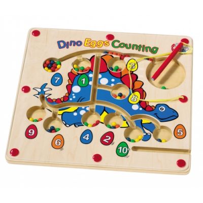 Counting game Dinosaur eggs, wooden, 35.5 x 33.5 cm, 3+
