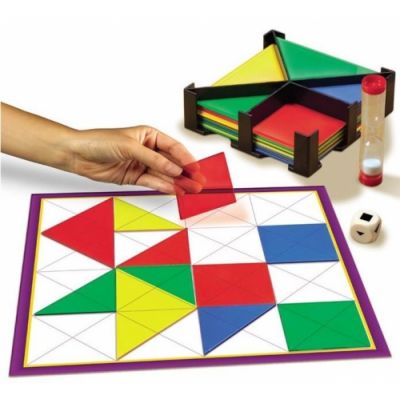 Board game with geometric shapes, 7+