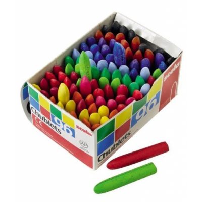 Grease chalk, 12 colors x 8 pcs, 9mm, length 58mm