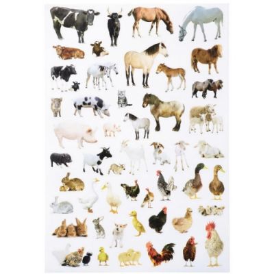 Kleepsukomplekt, farmi loomad, 290 tk