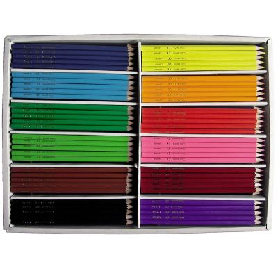Colored pencils Lekolar, hexagonal, 12 colors x 20 pcs