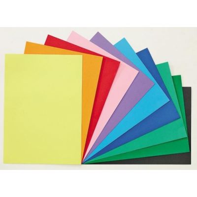Colored paper, bulk packaging, A3 120g, 10 colors x 25 sheets