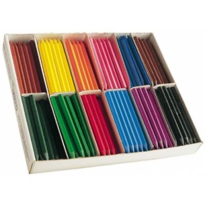Plastic chalk, 8 x 110 mm, 12 colors x 25 pcs