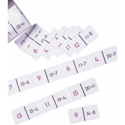 Domino set for practicing subtraction