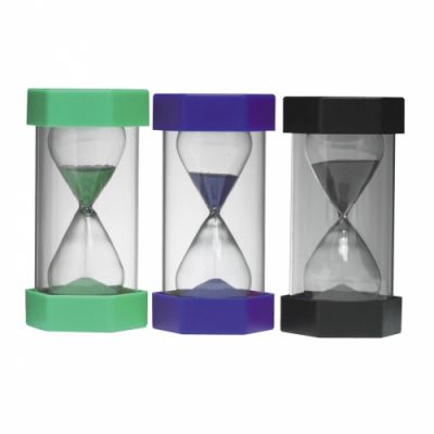 Hourglass 5 min, blue, height 16 cm, very durable
