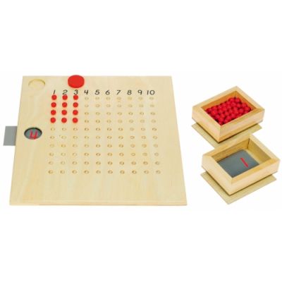 Multiplication board 1 - 10, wooden