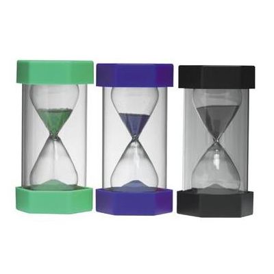 Hourglasses, 1min, 5min and 30min, 3 pcs in a set