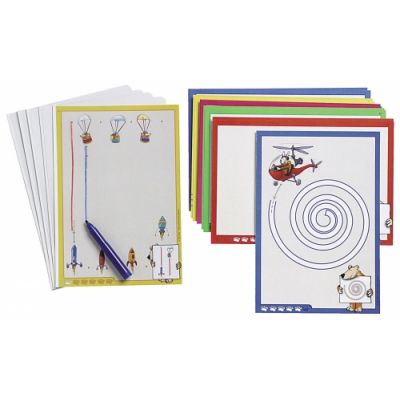 Exercise cards, graphic, 30 pcs (20.5 x 30 cm), 4 pockets