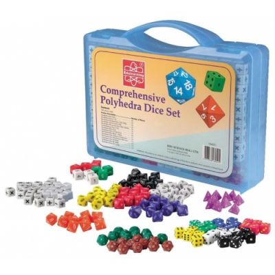 Dice, school set, in a suitcase, 162 pcs