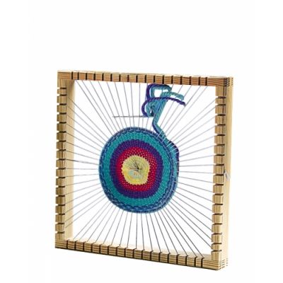 Knitting frame round, 20 x 20 cm, comes with a knitting shuttle