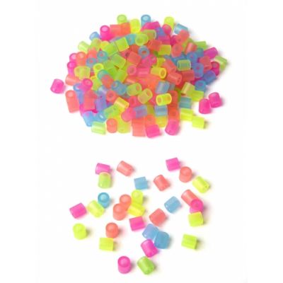 Iron-on handmade pearls, d 5 mm, neon colors, approx. 20,000 pcs in a plastic cup, 3+