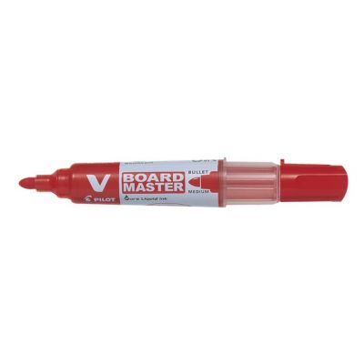 Whiteboard marker Pilot V Board Master, line 2.3mm, bullet tip, refillable, red, BeGreen -91% recycled