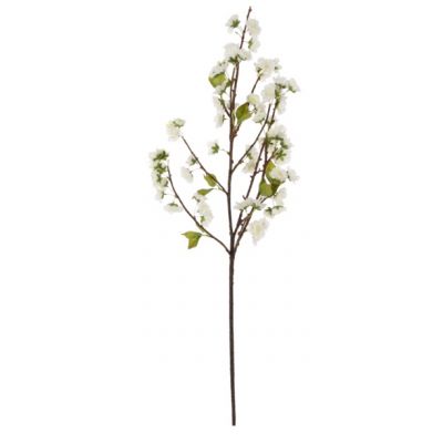 Artificial flower CHERRY / with white flowers 100cm