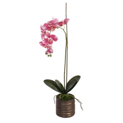 Artificial flower ORCHID x1 pot / red flower 65cm