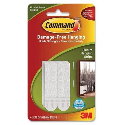 Image mounting strips Command 17201 Dual Lock Medium size 4 pairs 5.4kg