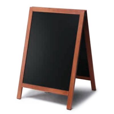 Chalkboard black, A-shaped, 550x850mm / brown frame