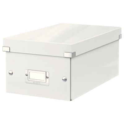 Storage Box Click & Store Leitz WOW DVD, White