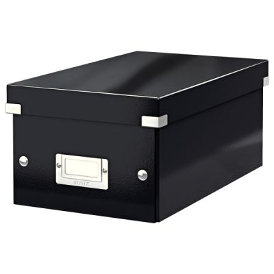 Storage Box Click & Store Leitz WOW DVD, Black