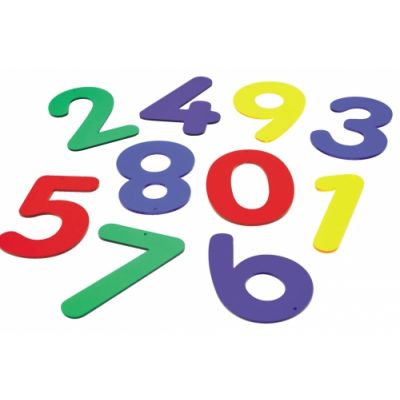 Numbrid 1-9, värvilised, akrüül, 3+