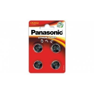 Patareid Panasonic CR2032/4B, 4 patareid, 3V Lithium  220mAh diam 20mm h 3,2mm