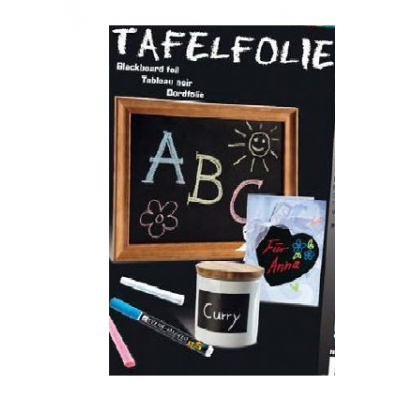 Self-adhesive blackboard, roll 68.5cm x 200cm (chalk and sponge included)