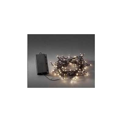 Light chain 128 ww with LED light, timer 6H, black cable / L-1320cm, add batteries 4xD / outdoor, indoor