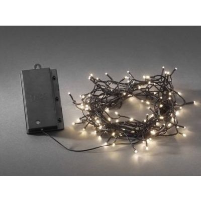 Light chain 120 ww with LED light, L-1240cm, timer 6 or 9h, dim sensor, add batteries 4xD, outdoor and indoor