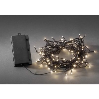 Light chain 240 ww with LED light, timer 6H, black cable / L-2440cm, add batteries 4xD / outdoor, indoor