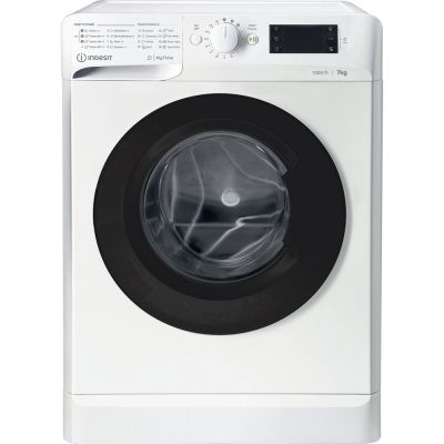 INDESIT | MTWE 71252 WK EE | Washing machine | Energy efficiency class E | Front loading | Washing capacity 7 kg | 1200 RPM | Depth 54 cm | Width 59.5 cm | Display | Big Digit | White