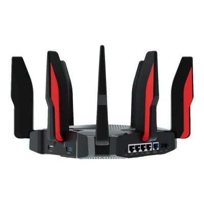 Archer GX90 | 802.11ax | 574+1201+4804 Mbit/s | 10/100/1000 Mbit/s | Ethernet LAN (RJ-45) ports 3 | MU-MiMO Yes | No mobile broadband | Antenna type 8xExternal | 1 USB 3.0, 1 USB 2.0