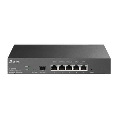 SafeStream Gigabit Multi-WAN VPN Router | ER7206 | Mbit/s | 10/100/1000 Mbit/s | Ethernet LAN (RJ-45) ports 1 Gigabit SFP WAN Port, 1 Gigabit RJ45 WAN Port, 2x  Gigabit RJ45 LAN Ports 2 Gigabit WAN/L