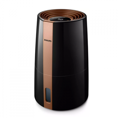 Philips | HU3918/10 | Humidifier | 25 W | Water tank capacity 3 L | Suitable for rooms up to 45 m | NanoCloud evaporation | Humidification capacity 300 ml/hr | Black