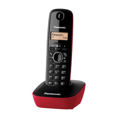 Telefon Panasonic juhtmeta, punane
