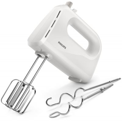 Philips Philips Daily Collection Mixer HR3705/00 300 W 5 speeds + turbo Strip beaters & dough hooks Lightweight