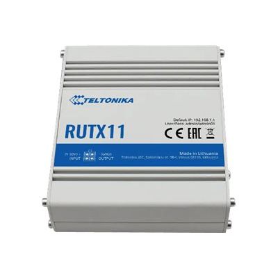 Industrial Router 4G LTE Cat6 DualSIM | RUTX11 | 802.11ac | 867 Mbit/s | 10/100/1000 Mbit/s | Ethernet LAN (RJ-45) ports 4 | Mesh Support No | MU-MiMO Yes | 4G | Antenna type 2xSMA for LTE, 2xRP-SMA