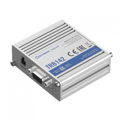 Teltonika TRB142003000 Gateway, 2G/3G/4G LTE (Cat 1), Equipped with RS232 for serial communication | LTE Gateway | TRB142 | No Wi-Fi | Ethernet LAN (RJ-45) ports 0 | Mesh Support No | MU-MiMO No | 2G