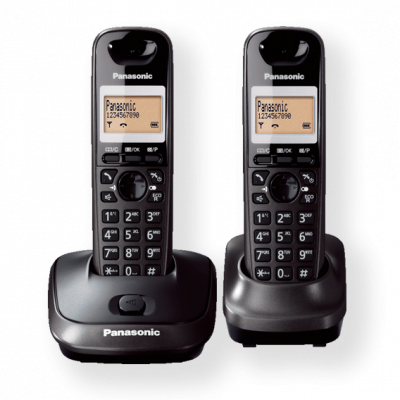 Panasonic | Cordless | KX-TG2512FXT | Built-in display | Caller ID | Black | Conference call | Phonebook capacity 50 entries | Speakerphone | Wireless connection